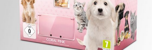 Coral Pink 3DS-bundle med nintendogs + cats